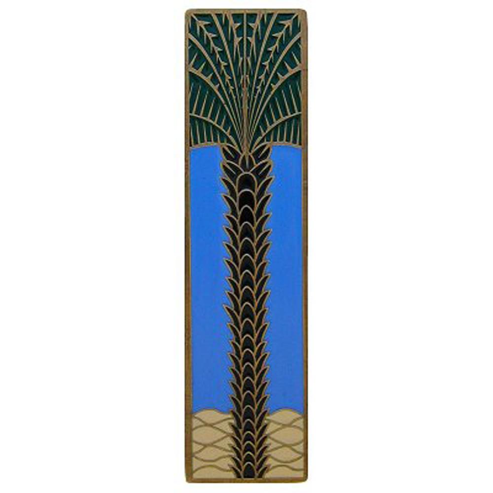 Notting Hill NHP-322-AB-C Royal Palm Pull Antique Brass/Periwinkle (Vertical)